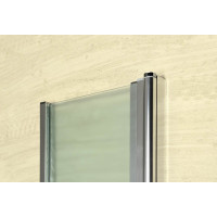 Aqualine VANDA vaňová zástena skladacia 1000x1400 mm, chróm, sklo matné AQ1140