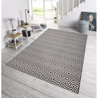 Kusový koberec Meadow Karo - čierny - 80x150 cm