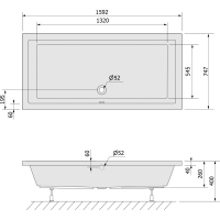 Polysan DEEP hlboká sprchová vanička, obdĺžnik 160x75x26cm, biela 72385