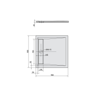 Polysan ARENA sprchová vanička z liateho mramoru so záklopom, štvorec 90x90cm, biela 71601