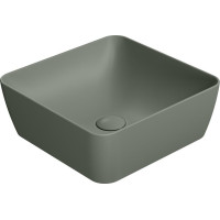 GSI SAND/NUBES keramické umývadlo na dosku 38x38cm, agave mat 903804