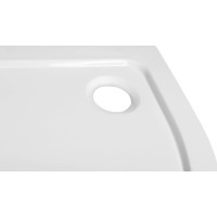 Aqualine TECMI sprchová vanička z liateho mramoru, štvrťkruh 90x90x3cm, R55 PQ559
