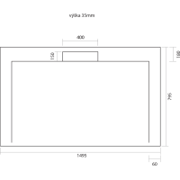 Gelco IRENA sprchová vanička z liateho mramoru, obdĺžnik 150x80cm HI15080