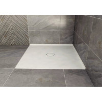 Polysan MIRAI sprchová vanička z liateho mramoru, štvorec 90x90x1,8cm, biela 73165
