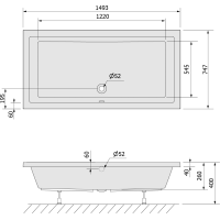 Polysan DEEP hlboká sprchová vanička, obdĺžnik 150x75x26cm, biela 72384