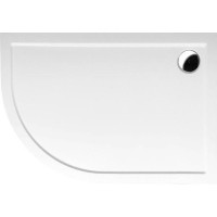Polysan RENA R sprchová vanička z liateho mramoru, štvrťkruh 120x90cm, R550, pravá, biela 65611