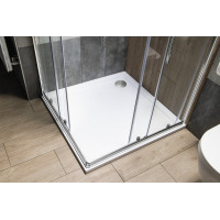 Aqualine TECMI sprchová vanička z liateho mramoru, štvorec 90x90x3cm PQ009