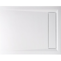 Polysan VARESA sprchová vanička z liateho mramoru so záklopom, obdĺžnik 100x80cm, biela 71605