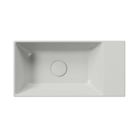 GSI KUBE X keramické umývadlo 50x25cm, brúsená spodná hrana, bez otvoru, pravé/ľavé, cenere mat 94869017