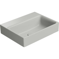 GSI NUBES keramické umývadlo 40x32cm, brúsená spodná hrana, bez otvoru, cenere mat 96849017