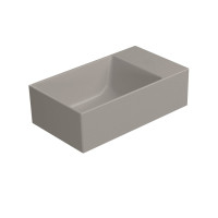 GSI KUBE X keramické umývadlo 40x23cm, bez otvoru, pravé/ľavé, tortora mat 9484005
