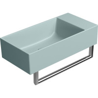 GSI KUBE X keramické umývadlo 50x25cm, bez otvoru, pravé/ľavé, ghiaccio mat 9486015