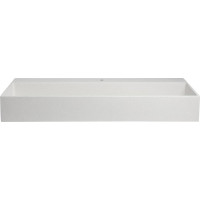 Sapho QUADRADO betónové umývadlo vrátane výpuste, 96x44cm, biely pieskovec AR467