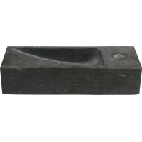 Sapho BLOK kamenné umývadlo 38x14cm, antracit 2401-31