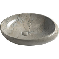 Sapho DALMA keramické umývadlo na dosku, 68x44 cm, grigio MM313