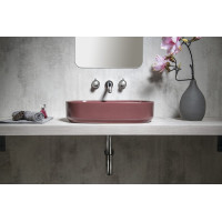 Isvea INFINITY OVAL keramické umývadlo na dosku, 55x36cm, maroon red 10NF65055-2R