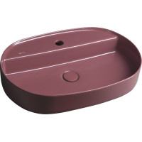 Isvea INFINITY OVAL keramické umývadlo na dosku, 60x40cm, maroon red 10NF65060-2R