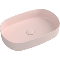 Isvea INFINITY OVAL keramické umývadlo na dosku, 55x36cm, ružová Salmon 10NF65055-2S