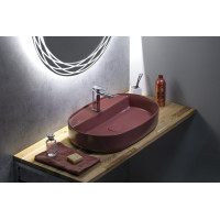 Isvea INFINITY OVAL keramické umývadlo na dosku, 60x40cm, maroon red 10NF65060-2R