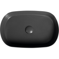 Isvea INFINITY OVAL keramické umývadlo na dosku, 55x36cm, antracit 10NF65055-2C