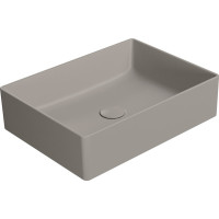 GSI KUBE X keramické umývadlo na dosku, 50x37cm, tortora mat 942905