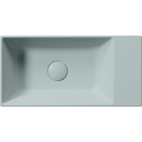 GSI KUBE X keramické umývadlo 50x25cm, bez otvoru, pravé/ľavé, ghiaccio mat 9486015