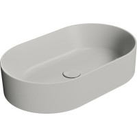 GSI KUBE X keramické umývadlo na dosku, 60x37cm, oválne, cenere mat 945817