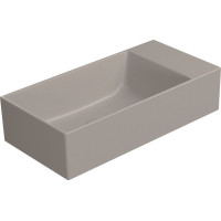 GSI KUBE X keramické umývadlo 50x25cm, bez otvoru, pravé/ľavé, tortora mat 9486005