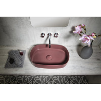 Isvea INFINITY OVAL keramické umývadlo na dosku, 55x36cm, maroon red 10NF65055-2R