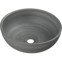 Sapho PRIORI keramické umývadlo na dosku, Ø 41 cm, šedá so vzorom PI024