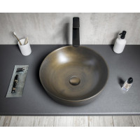 Sapho PRIORI keramické umývadlo na dosku, Ø 41, 5 cm, bronz PI032