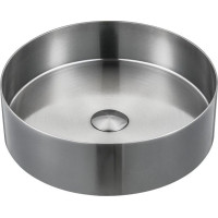 Sapho AURUM nerezové umývadlo na dosku, priemer 38 cm, vrátane výpuste, nerez mat AU401