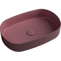 Isvea INFINITY OVAL keramické umývadlo na dosku, 55x36cm, maroon red 10NF65055-2R