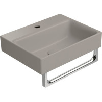 GSI NUBES keramické umývadlo 40x32cm, brúsená spodná hrana, tortora mat 96849105