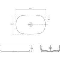 Isvea INFINITY OVAL keramické umývadlo na dosku, 55x36cm, zelená mint 10NF65055-2T