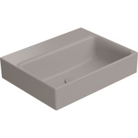 GSI NUBES keramické umývadlo 40x32cm, brúsená spodná hrana, bez otvoru, tortora mat 96849005