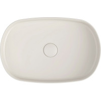 Isvea INFINITY OVAL keramické umývadlo na dosku, 55x36cm, ivory 10NF65055-2K