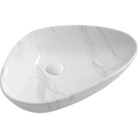 Sapho DALMA keramické umývadlo na dosku, 58, 5x39 cm, carrara MM217