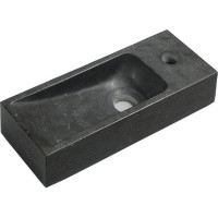 Sapho BLOK kamenné umývadlo 38x14cm, antracit 2401-31