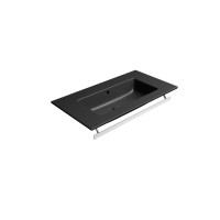 GSI PURA keramické umývadlo Slim 82x46cm, bez otvoru, čierna mat 8885026