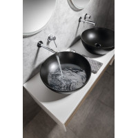 GSI PURA keramické umývadlo na dosku, priemer 42cm, čierna mat 885126