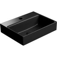 GSI NUBES keramické umývadlo 40x32cm, brúsená spodná hrana, čierna mat 96849126