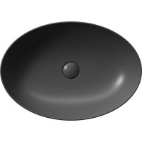 GSI PURA keramické umývadlo na dosku 60x42cm, čierna mat 884226