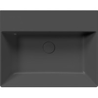 GSI KUBE X keramické umývadlo 60x47cm, brúsená spodná hrana, bez otvoru, čierna mat 94319026