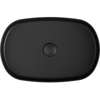 Isvea INFINITY OVAL keramické umývadlo na dosku, 55x36cm, čierna mat 10NF65055-2N