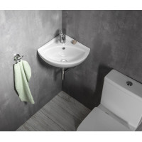 Aqualine LUIGI keramické umývadlo rohové 34x34 cm, biela FS161