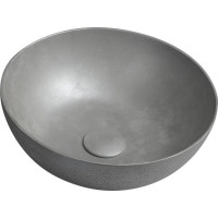 Sapho FORMIGO betónové umývadlo na dosku, Ø 39cm, strieborná FG319