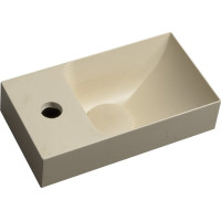 Sapho PICCOLINO betónové umývadlo 30, 8x17cm, batéria vľavo, žltá PK30022