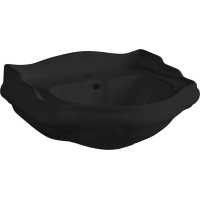 Kerasan RETRO keramické umývadlo 56x46, 5cm, čierna mat 104531