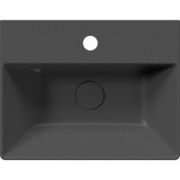 GSI KUBE X keramické umývadlo 45x35cm, brúsená spodná hrana, čierna mat 94859126